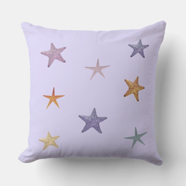 Coussin Étoiles de mer sur pervent léger (Recto)