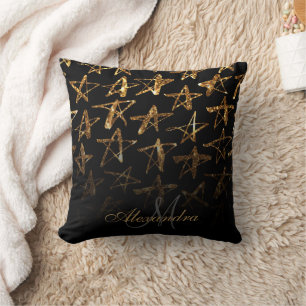 Coussin Étoiles de Parties scintillant d'or
