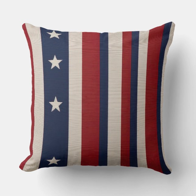 Coussin Étoiles et bandes (Recto)
