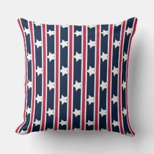Coussin Étoiles et rayures patriotiques amusantes et fanta