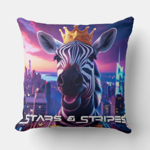 Coussin Étoiles Et Rayures Zebra Zanzibar