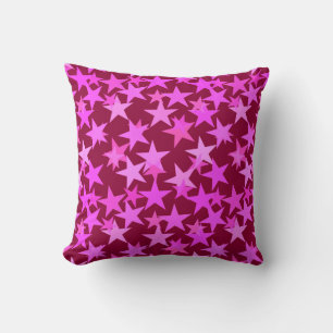 Coussin Étoiles Géométriques Modernes, Vin de Bourgogne et