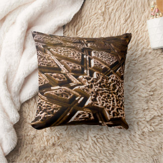 Coussin Étoiles neutres en terre Brown