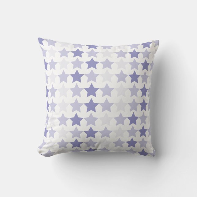 Coussin Étoiles Patriotique Blue Ombre (Recto)