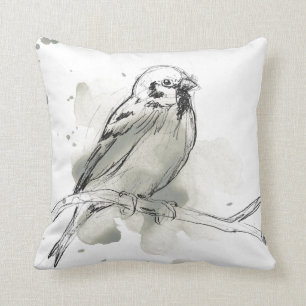 Coussin Étude gestuelle d'oiseau