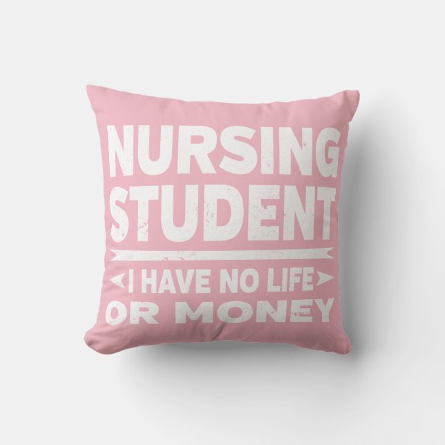 Coussin Étudiant du Collège de soins infirmiers Aucune vie (Recto)