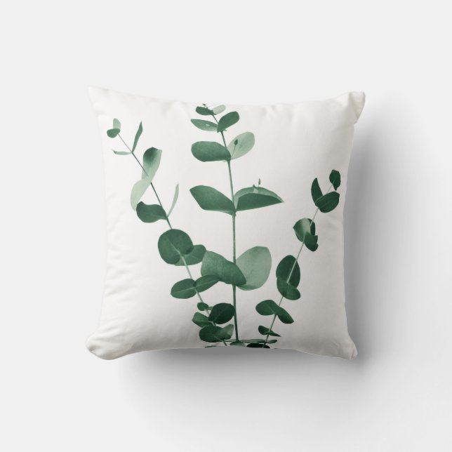 Coussin Eucalyptus Branche Rêve #1 #feuillage #décoration  (Recto)