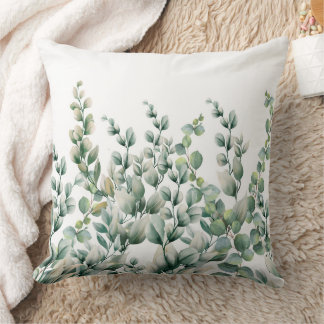 Coussin Eucalyptus vert