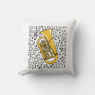 Coussin Euphonium Musical Notes Musicien de laiton