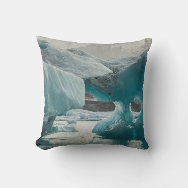 Coussin Europe, Islande, JokUSArlon. Formations d'Iceberg (Recto)