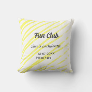 Coussin événement Fun Club enterrement de vie de jeune fil