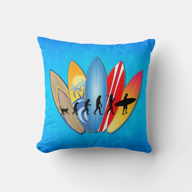 Coussin Évolution surfante (Recto)