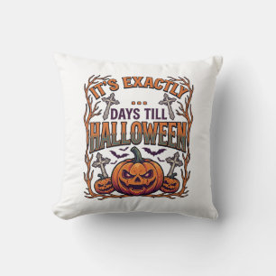 Coussin Exactement Jours Avant Halloween Citrouille Chauve