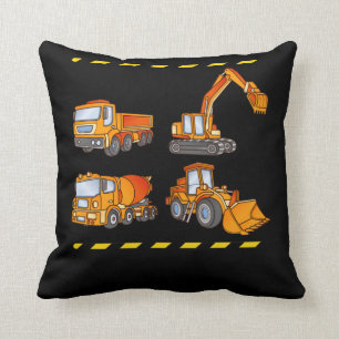 Coussin Excavateur Mélangeur en béton Camions Garçons C