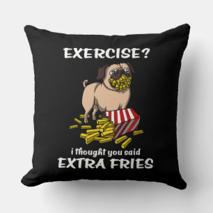 Coussin Exercice carlin Chien Je Pensais Que Vous Avez Dit
