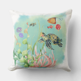Coussin Exotic Floral Frog Pattern