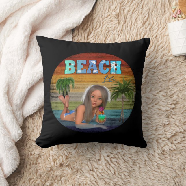 Coussin Expérience de plage Vintage (Couverture)