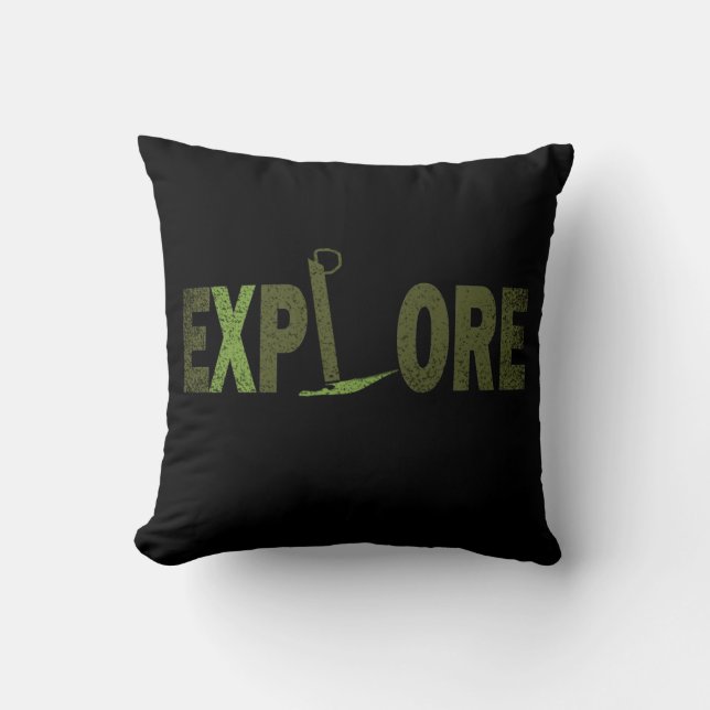 Coussin Explorez l'explorateur de nature sauvage (Recto)