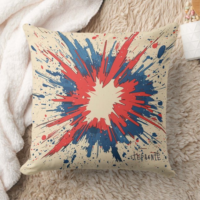 Coussin Explosion d'art pop de style comique (5) (Couverture)