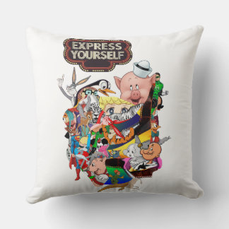 Coussin Express Yourself Rétro Collage de Personnages de D