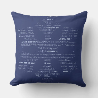Coussin Expressions typographiques d'hiver