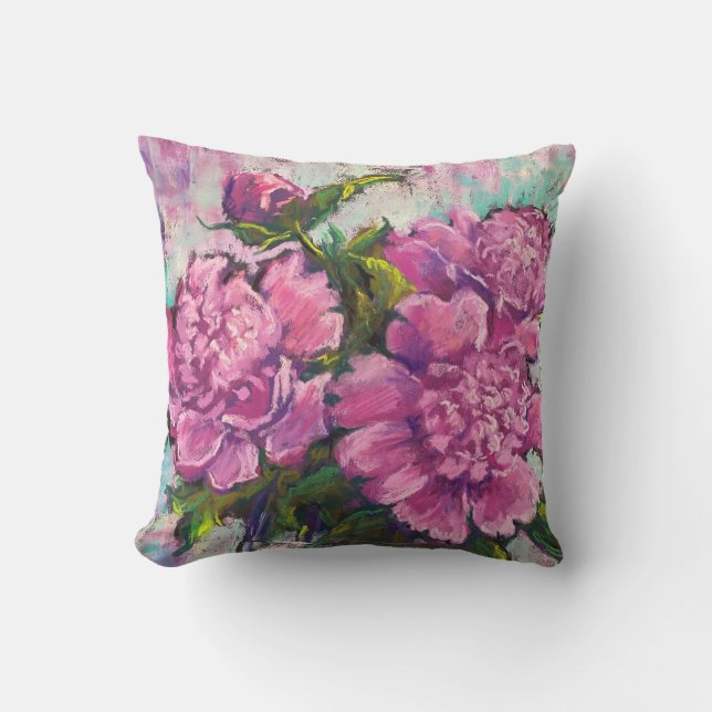 Coussin extérieur avec Peony Design (Recto)