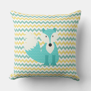 Coussin extérieur Blue Fox Chevron Stripe
