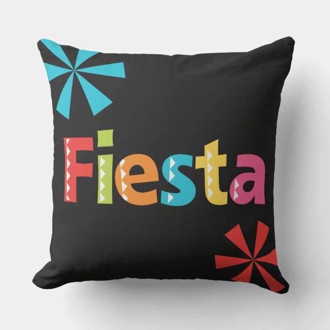 Coussin extérieur de fiesta mexicaine (Recto)