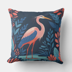 coussin extérieur de jardin de minuit héron