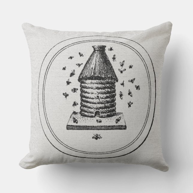 Coussin extérieur de toile de jute blanche (Recto)