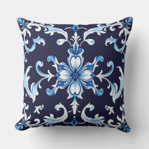 coussin extérieur fleur azurée