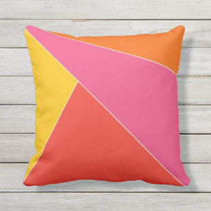 Coussin extérieur géométrique d'été coloré