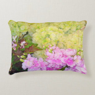 Coussin extérieur jaune Hydrangea Flower