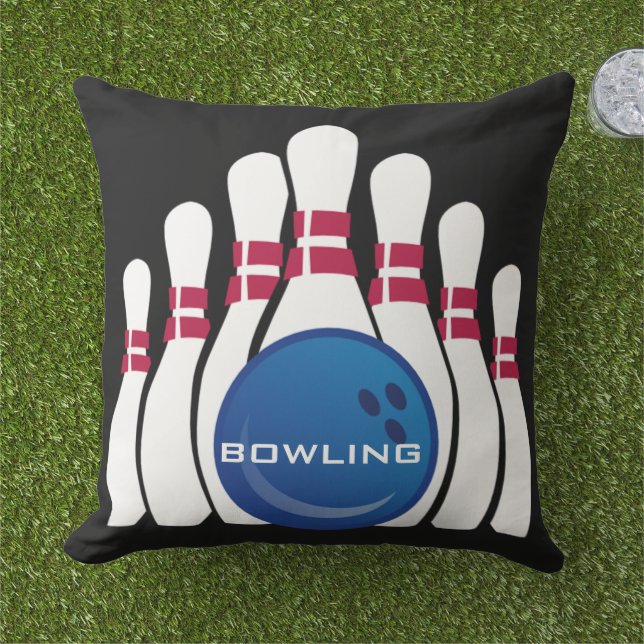 Coussin extérieur motif bowling (Herbe)
