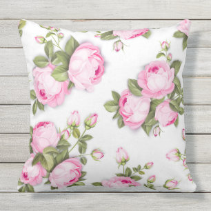  Coussin extérieur rose Floral