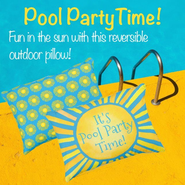 Coussin extérieur Sunny Pool Party (Créateur téléchargé)