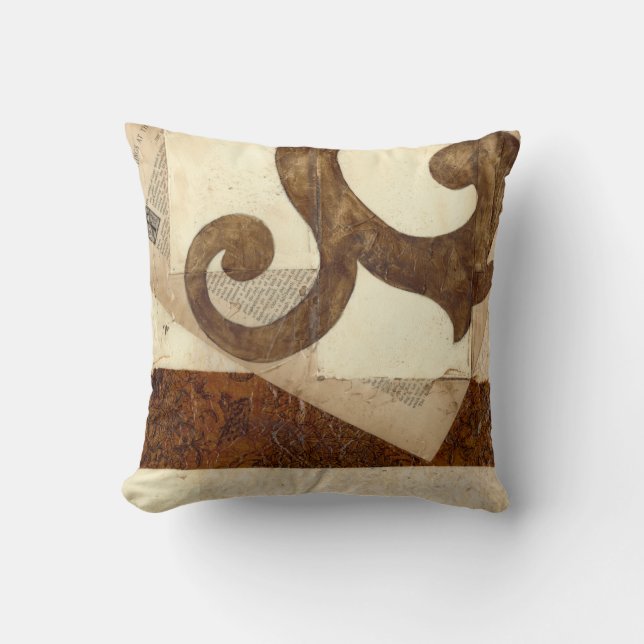 Coussin Extrait vintage de journal (Recto)