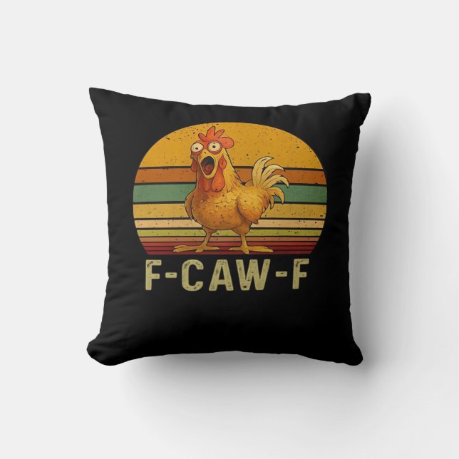 Coussin F-Caw-F Chicken Essential Retro Classic (Recto)
