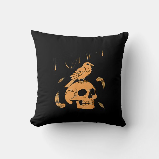 Coussin F-Caw-F Humorous Crow Graphic (Recto)