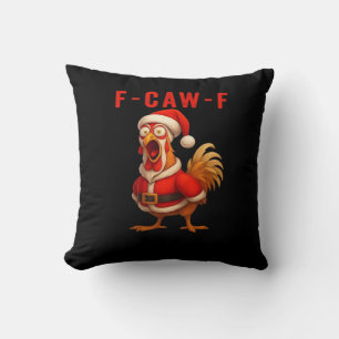 Coussin F-Caw-F Joyeux Poulet de Noël Essentiel