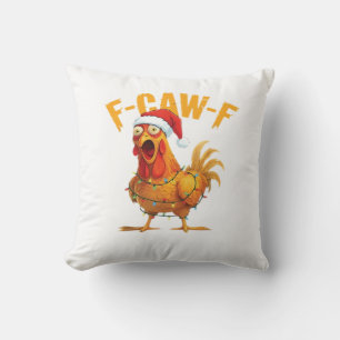 Coussin F-Caw-F Noël Fun Chicken Noël Essentiel