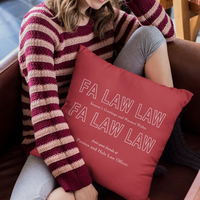 Coussin Fa Law Law Funny Lawyer Joke Christmas (Créateur téléchargé)