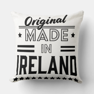 Coussin fabriqué en Irlande beau logo rétro.