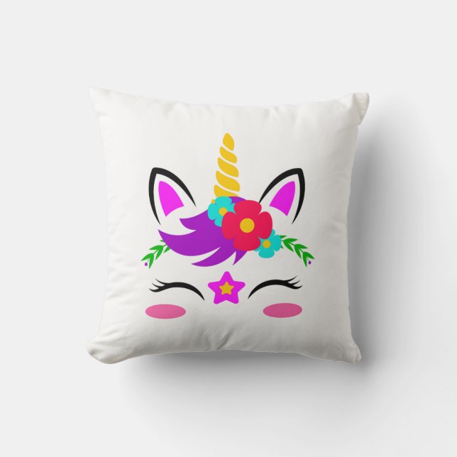 Coussin Face de licorne (Recto)