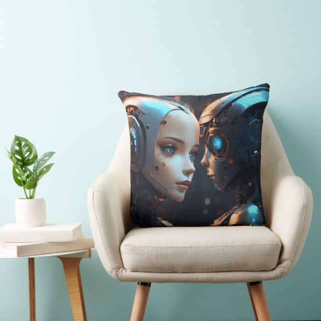 Coussin Face du chatbot AI (Chaise)