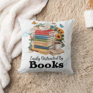 Coussin Facilement Distrait Par L'Aquarelle Des Livres