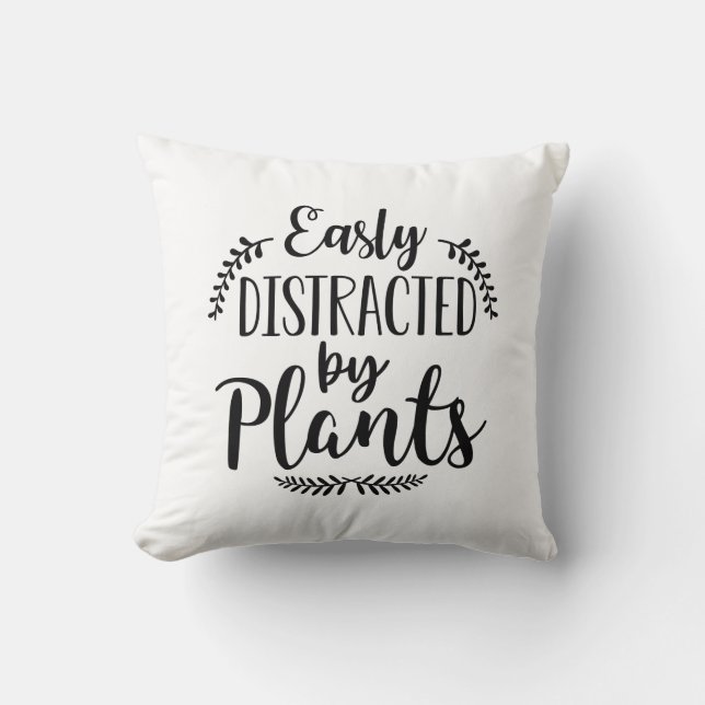 Coussin Facilement Distrait Par Les Plantes (Recto)