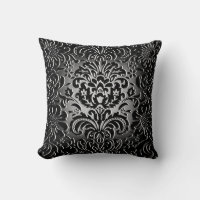 Fade gris foncé "Faux Flock" motif floral