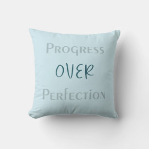 Coussin Faire de petits progrès quotidiens avec l'art bleu