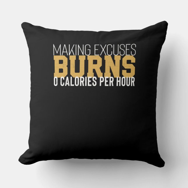 Coussin Faire des examens brûle zéro calories Motivation (Recto)